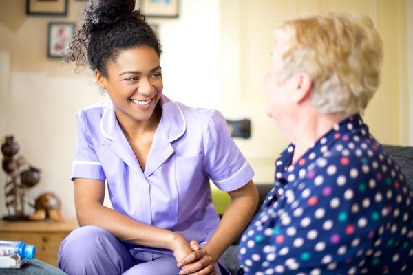 Woman delivering care