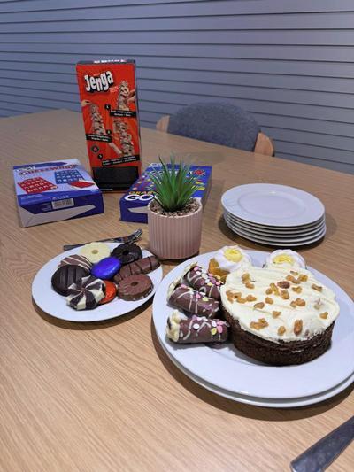 Pic 2 – Cakes and games are available at Westmorland Homecare’s weekly coffee mornings.jpg